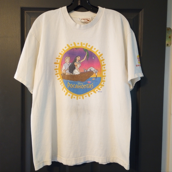 90s Pocahontas Movie promo tee shirt Packing Crate Classics Y2K Single Stitch L - Picture 1 of 10
